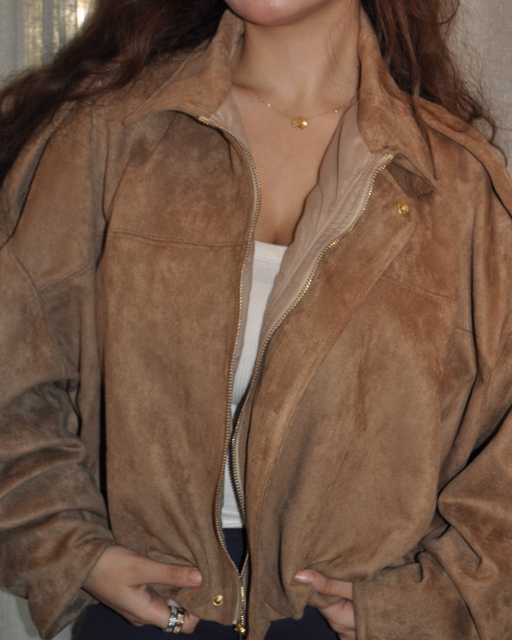 Suede Bomber Jacket